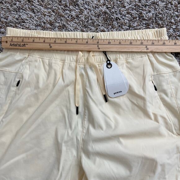 Prana Send Off Pant Women's M Sweet Cream Wide Leg Relaxed Straight High Rise - Picture 8 of 12